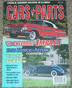 CARS & PARTS 2001 JAN - '59 IMPALA, '38 PIERCE-ARROW CONV COUPE, '67-'68 GTOS